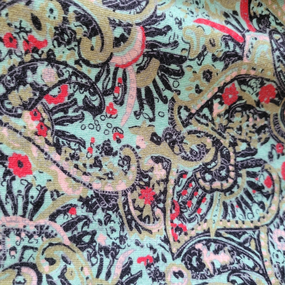 Sahalie Paisley Print Skirt with Pink and Blue Accents - Picture 3 of 4